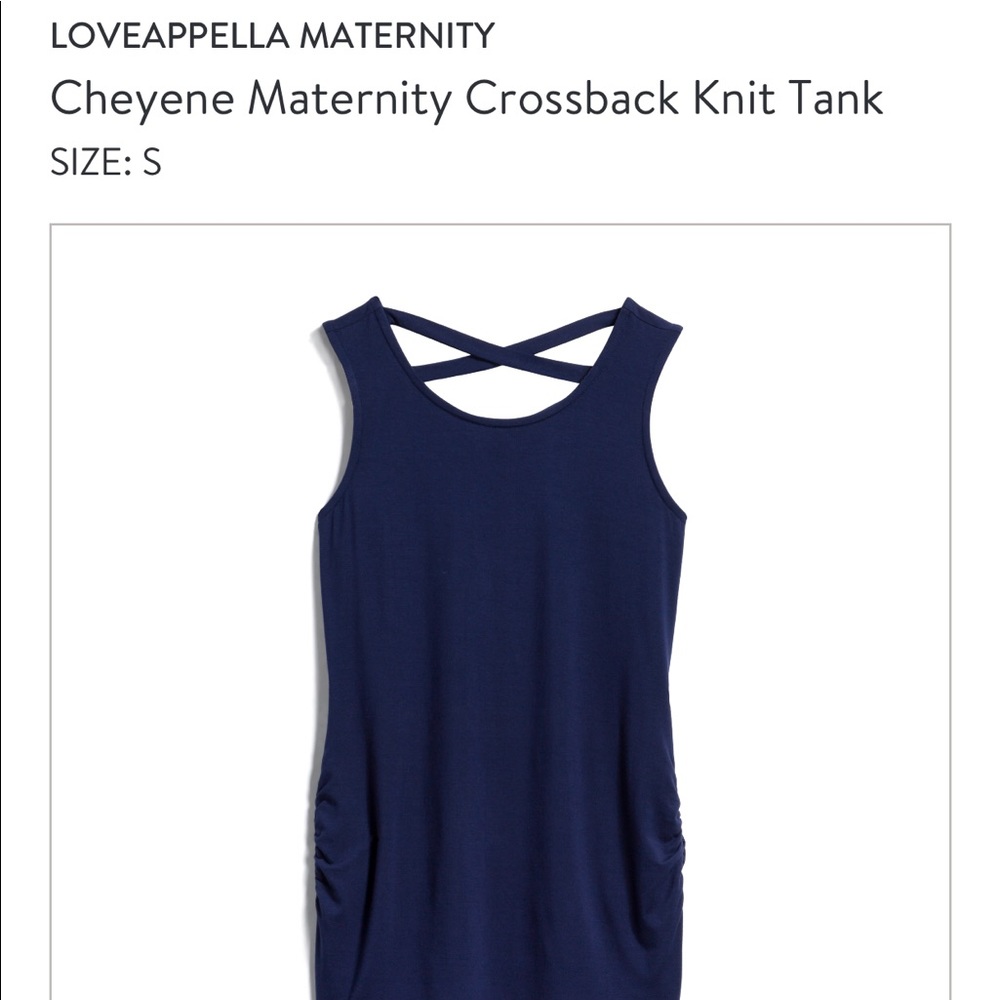 Loveapella back detail maternity top. Size small